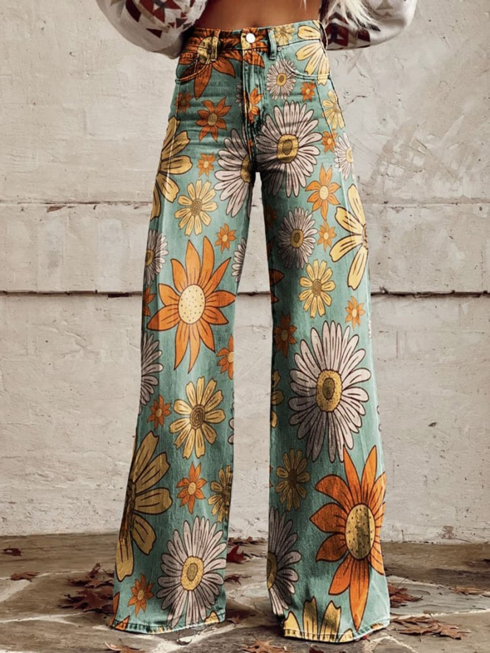 Tonia | Vintage Wide Floral Pants