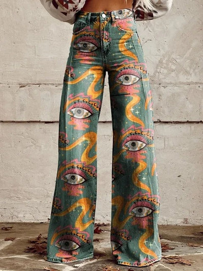 Cleo | Mystic Eye Wide-Leg Pants