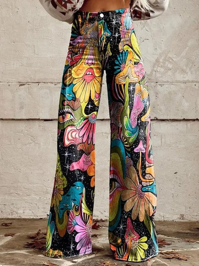 Nova | Psychedelic Wonderland Wide-Leg Pants