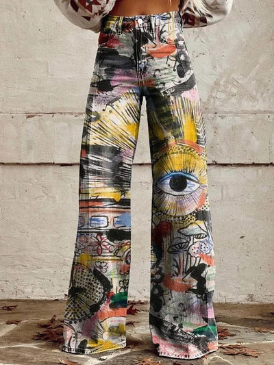 Iris | Abstract Vision Wide-Leg Pants