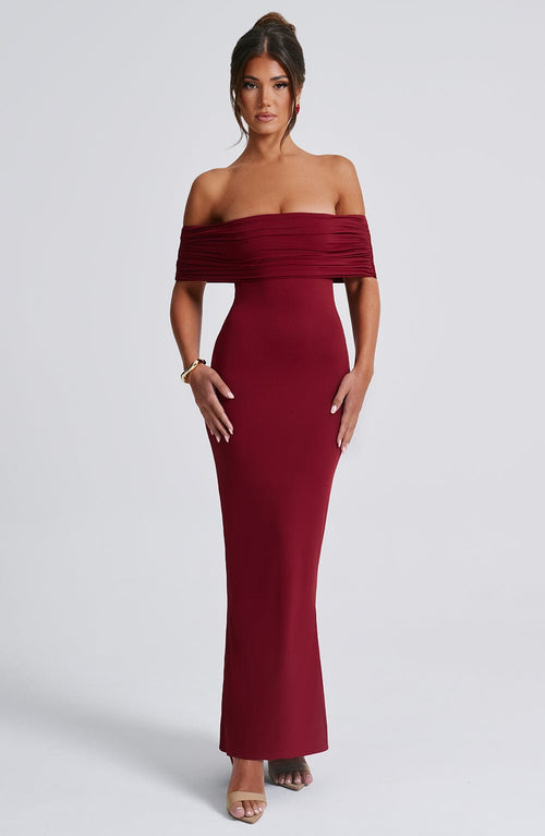 Belinda | Maxi Dress - Burgundy