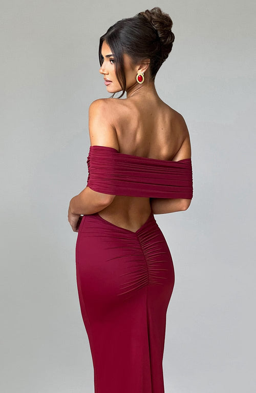 Belinda | Maxi Dress - Burgundy