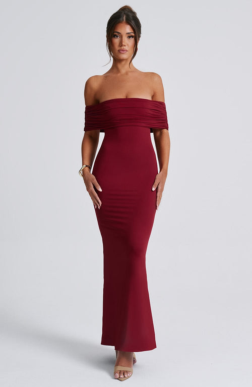 Belinda | Maxi Dress - Burgundy