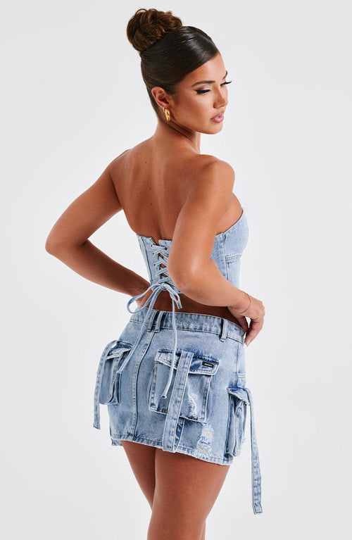 Billie | Mini Skirt - Denim