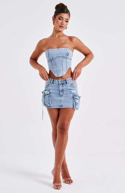 Billie | Mini Skirt - Denim