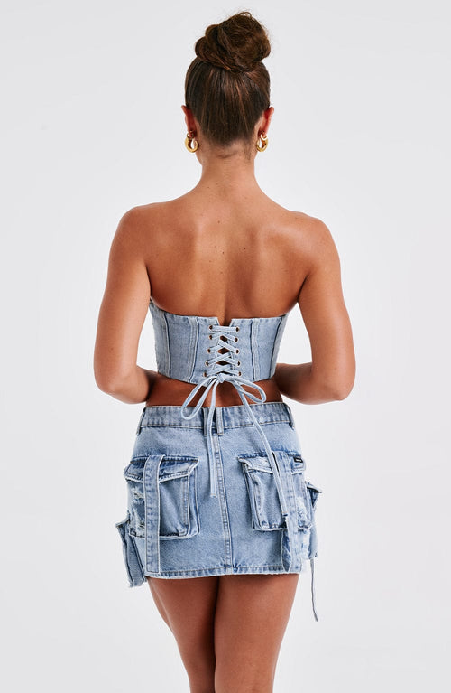 Billie | Mini Skirt - Denim