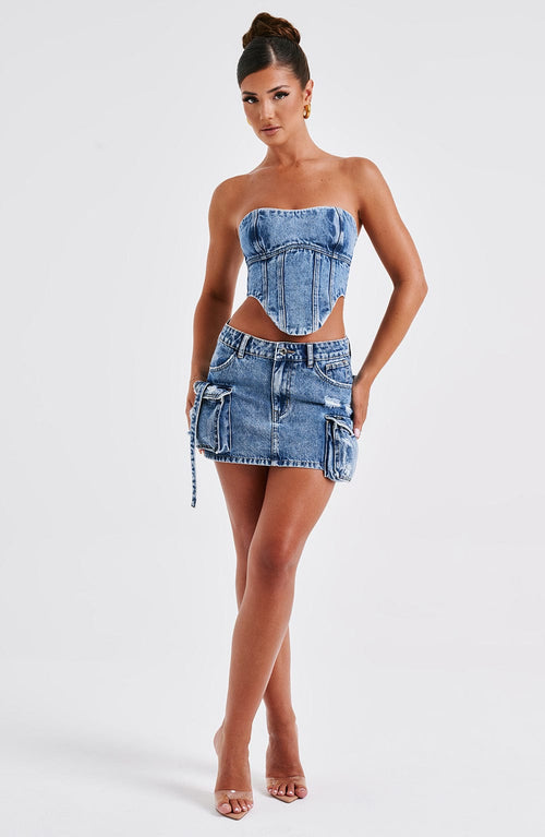 Billie | Mini Skirt - Denim