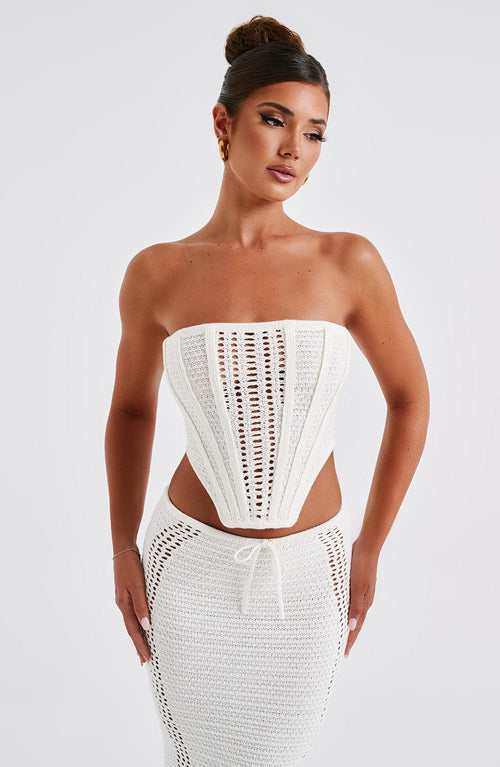 Carly | Corset - White