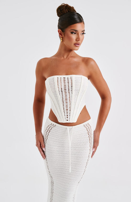 Carly | Corset - White