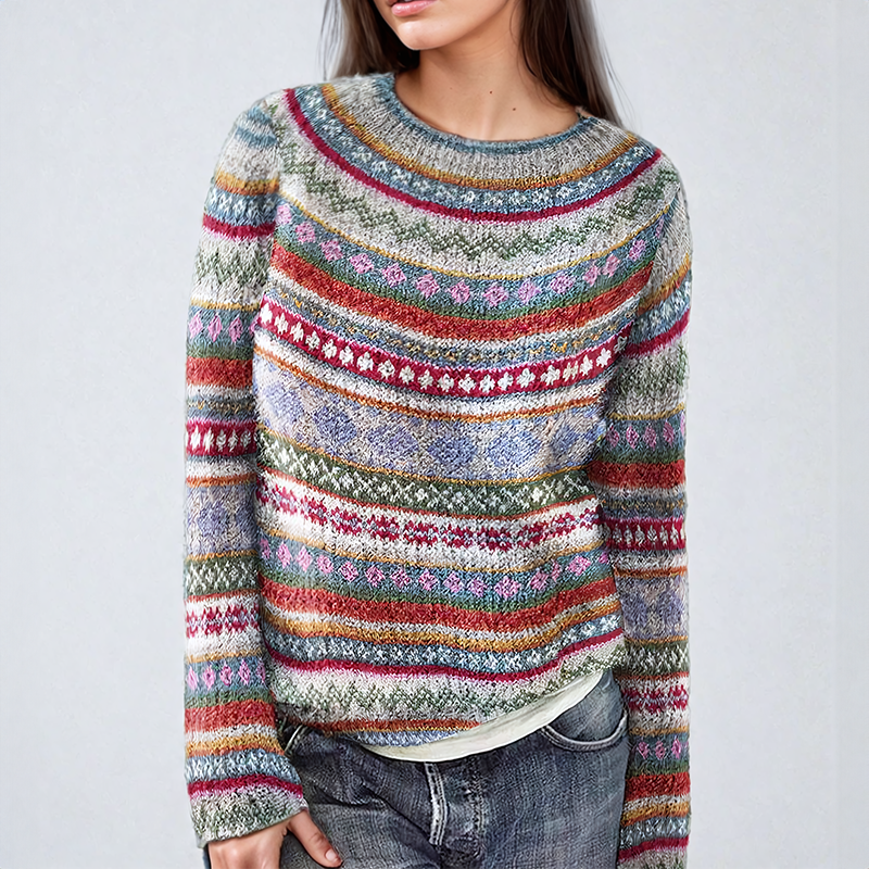 Patti™ | Colorful Striped Knitted Sweater