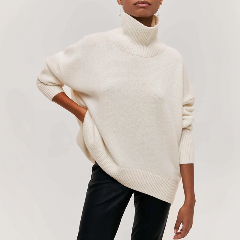 Damia™ | Cozy chic turtleneck sweater in camel