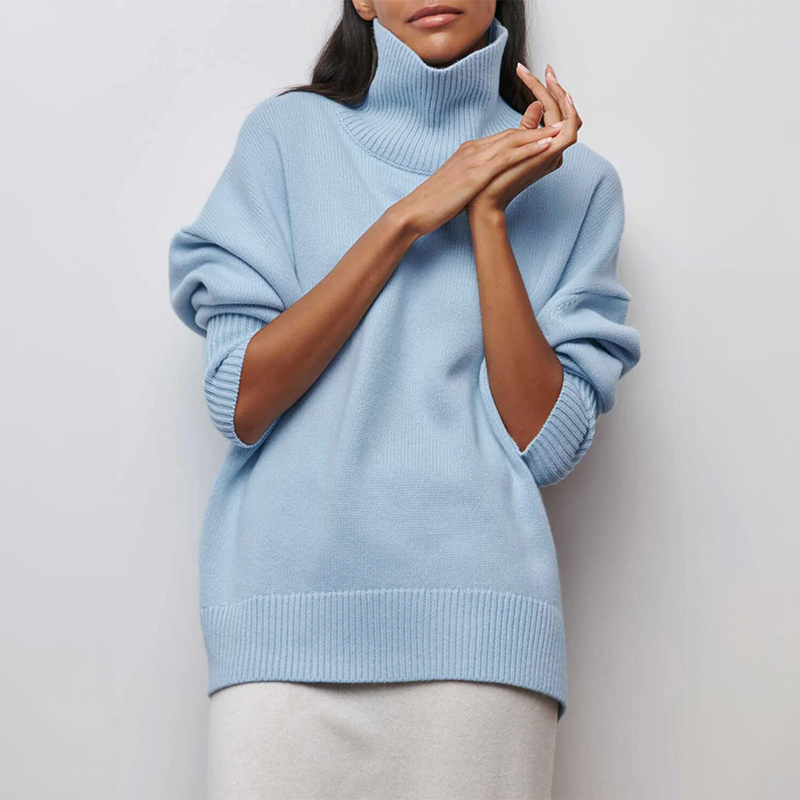 Damia™ | Cozy chic turtleneck sweater in camel