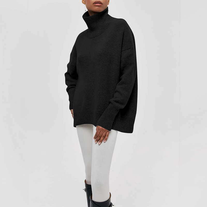 Damia™ | Cozy chic turtleneck sweater in camel