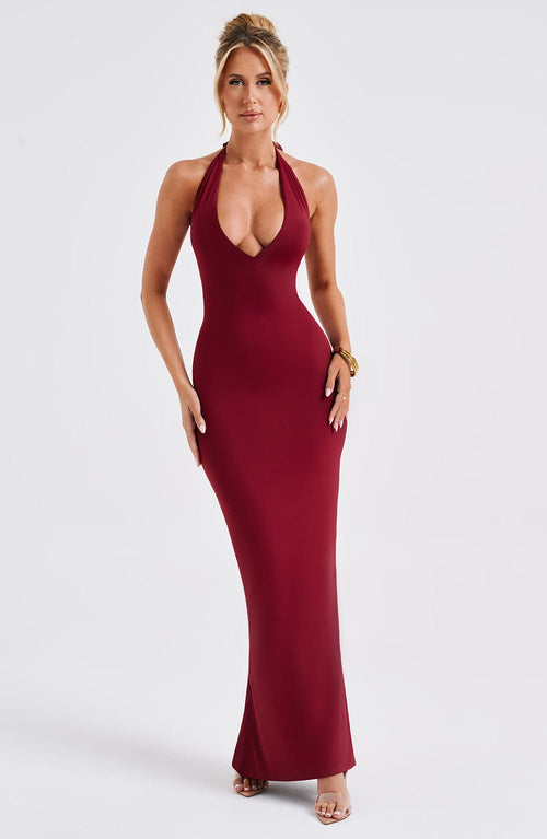 Harmonia | Maxi Jurk - Bordeaux