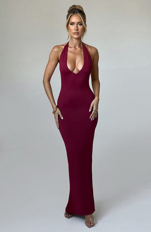 Harmonia | Maxi Jurk - Bordeaux