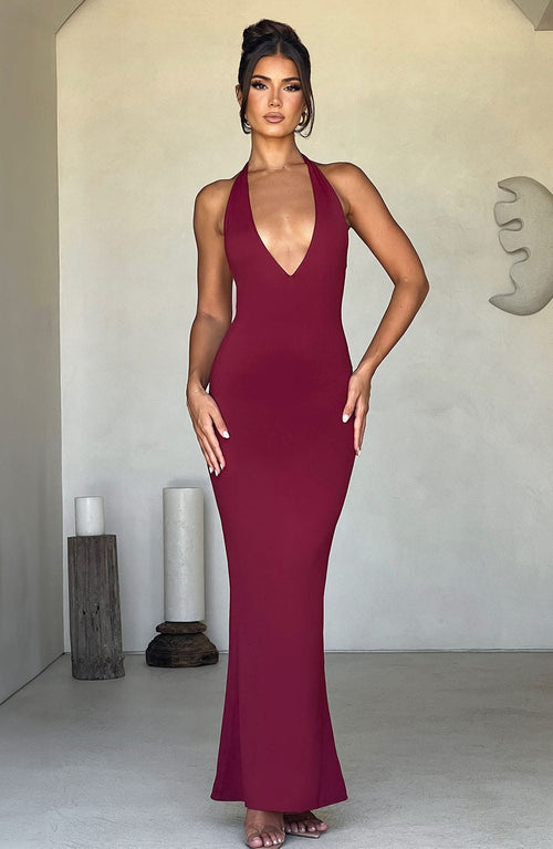 Harmonia | Maxi Jurk - Bordeaux