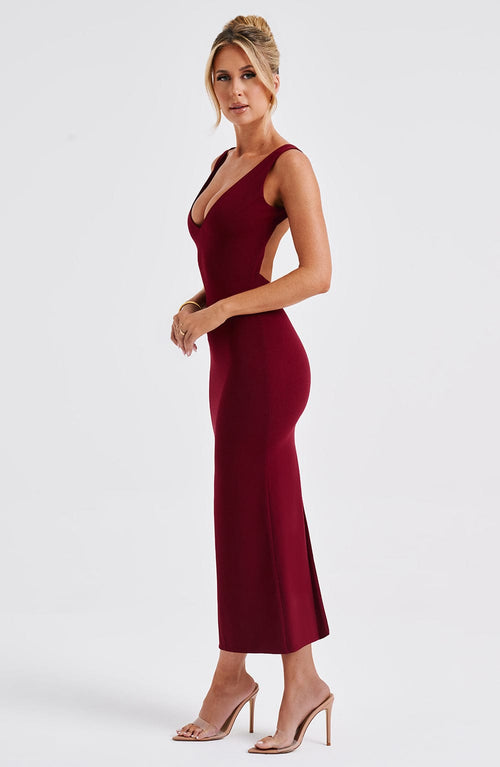 Lucinda | Midi Dress - Bordeaux