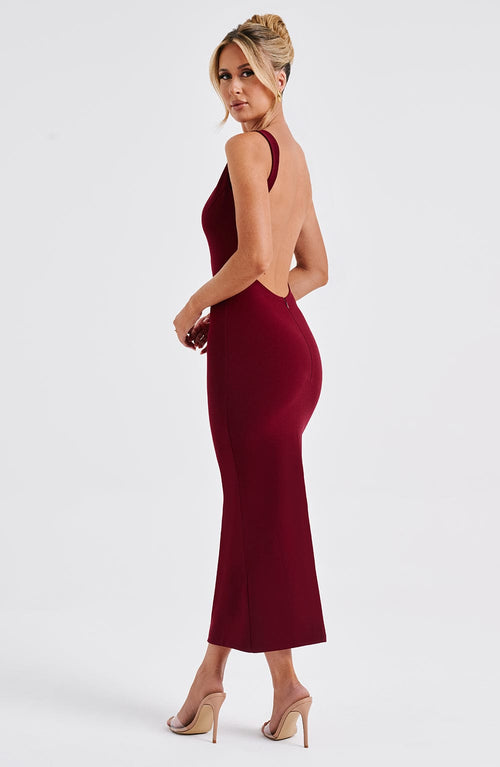 Lucinda | Midi Dress - Bordeaux