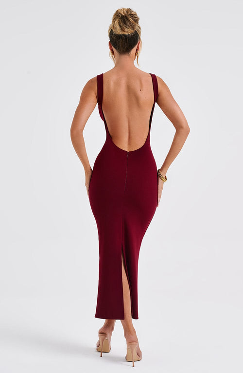 Lucinda | Midi Dress - Bordeaux