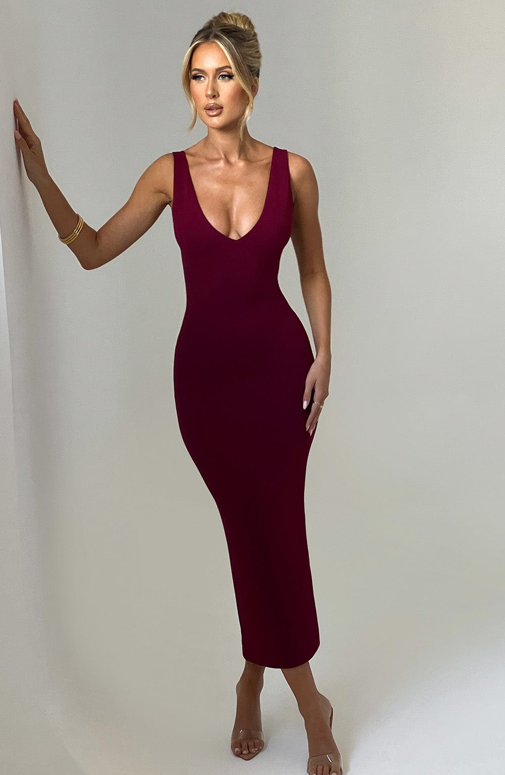 Lucinda | Midi Dress - Bordeaux