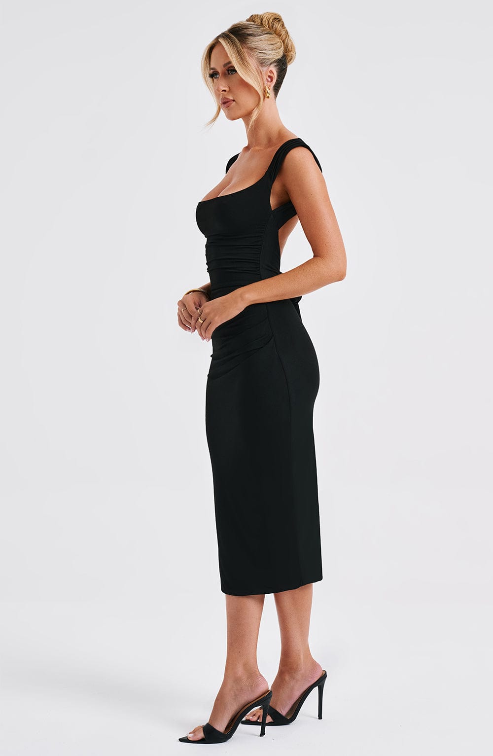 Malina | Midi Dress - Black