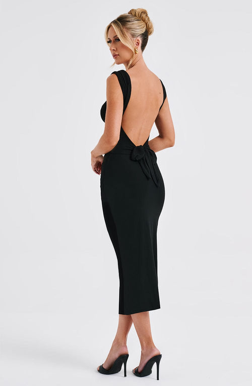 Malina | Midi Dress - Black