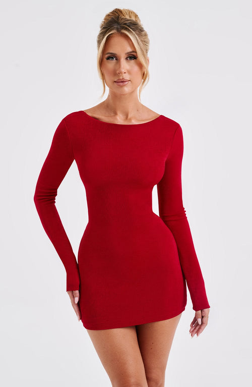 Una | Mini Dress - Red