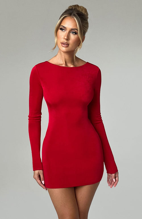 Una | Mini Dress - Red