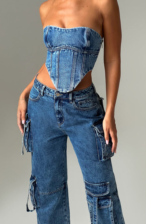 Yasie | Corset - Dark Wash