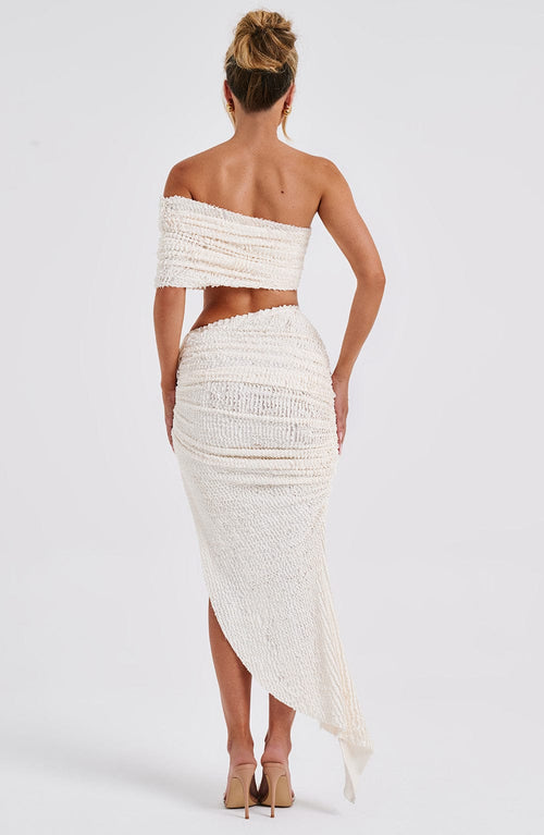 Zina | Midi Skirt - Ivory